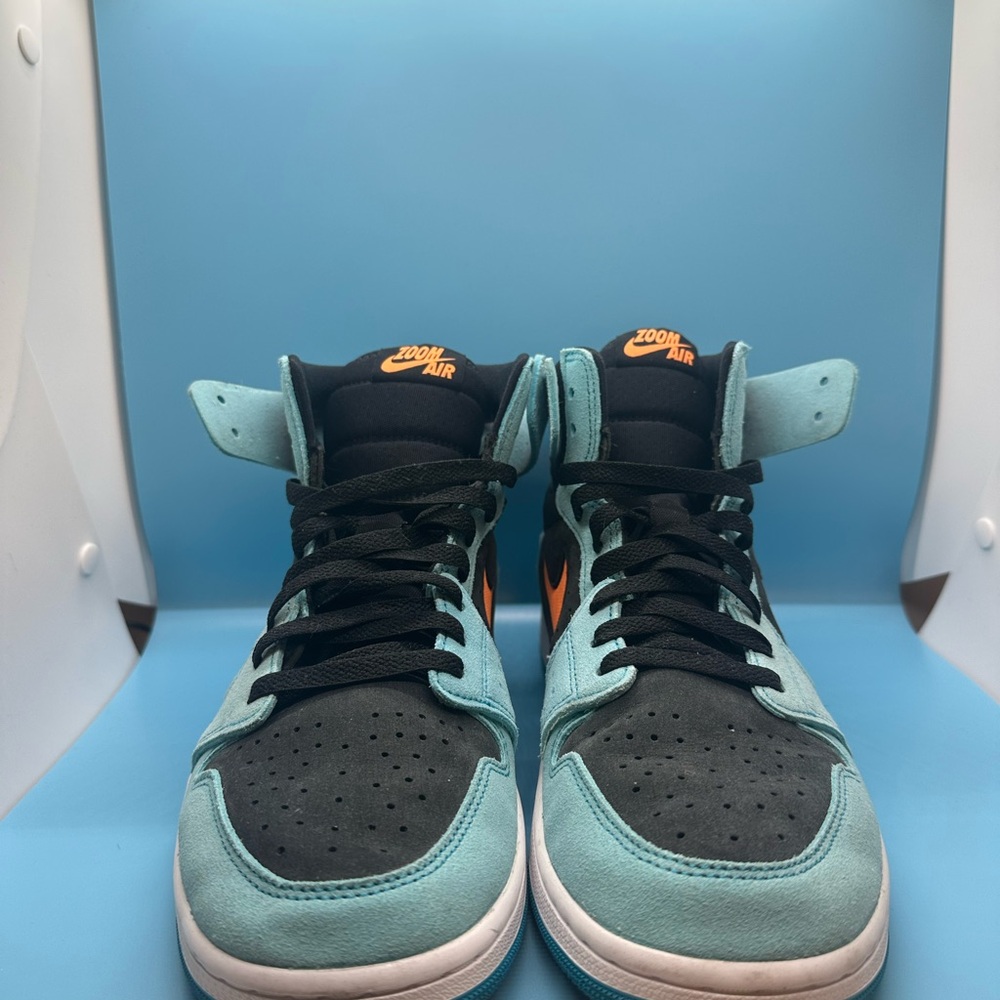 Jordan 1 Zoom CMFT2 Bleached Aqua Bright Citrus - Picture 3 of 5